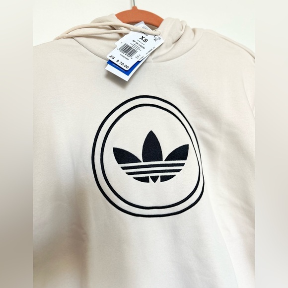 ADIDAS ORIGINALS Boyfriend OVERTHE-HEAD CIRCLE LOGO Fall Winter HOODIE Sz XS New - Picture 5 of 6